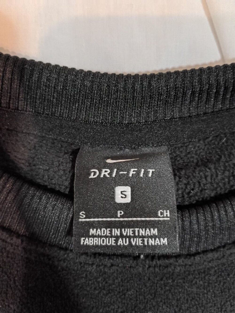 Nike/Crewneck Sweatshirt/Womens S/Black Dri-FIT Cropped Athleisure Logo Waistban - Picture 2 of 6